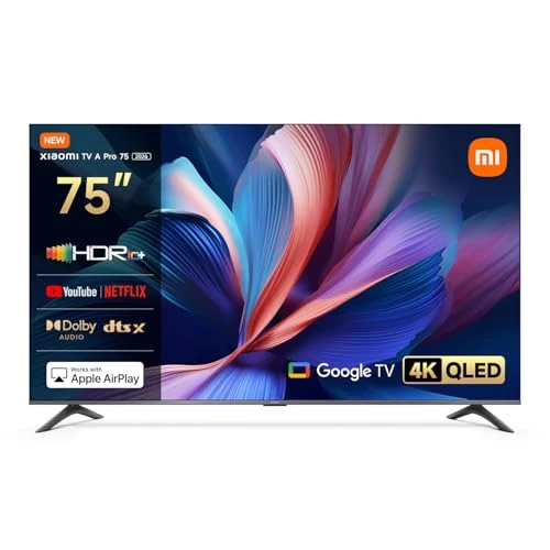 Offerta a tempo: XIAOMI TV A Pro 75, 75 pollici (190 cm), 4K UHD QLED, Smart TV, Google TV, Triple Tuner DVB-C/S/S2/T/T2,HDR10+, Modalità Game Boost 120Hz, MEMC, Controllo Vocale, 2GB+8GB, Apple Airplay & Google Cast - 27% da 749.00 € a 549.00 €