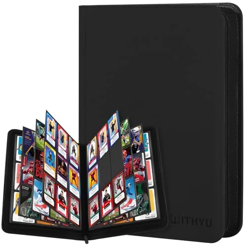 Limited-time offer: WITHYU 9 Pocket Card Binder – Holds 540 Cards, Ringless & Side-Loading Trading Card Binder, Zipper Card Album for TCG, MTG & Sports Cards (Black) from 19.99 £ to 19.99 £ (save 0.0%)