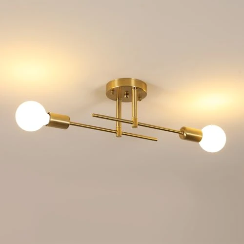 Offerta a tempo: Riserva Lampadario Industrial Oro E27, 2 Luci - 0.00% da 28.99 € a 28.99 €
