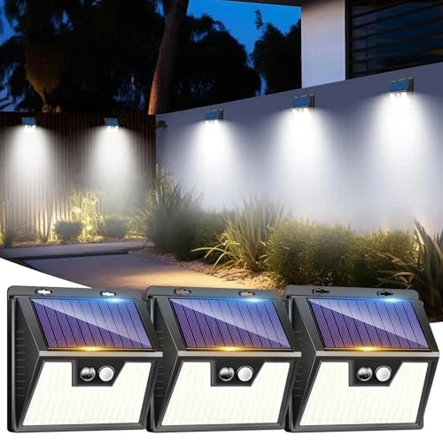 LOTMOS Solar Lights Outdoor Garden, 176 LED Security Lights Motion Sensor