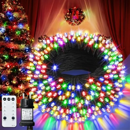 Offre limitée : CGN Guirlande Lumineuse Exterieure de Noël, 35M 300 LED Guirlande Lumineuse Sapin Intérieur et Extérieure Étanche IP65, 8 Modes avec Télécommande Lumières Décoration Noël pour Jardin Fête Mariage de 24.20 EUR à 22.99 EUR (remise 5%)