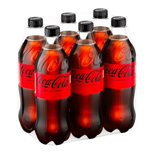 Offerta a tempo: Coca-Cola Zero Zuccheri, Tutto il Gusto della Formula Coca-Cola Senza Calorie, Bottiglia PET 100% riciclabile - 6 Bottiglie da 660 ml - 37% da 7.92 € a 4.99 €