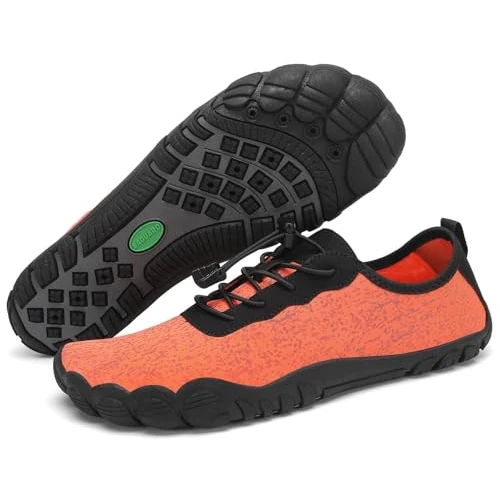 Zeitlich begrenztes Angebot: SAGUARO Badeschuhe Damen Herren Wasserschuhe Leicht Schwimmschuhe Schnell Trocknend Atmungsaktiv Strandschuhe Aquaschuhe rutschfeste Outdoor Barfußschuhe für Frauen Männer, Orange, 44 EU von 29.99 € auf 24.99 € (17% Rabatt)