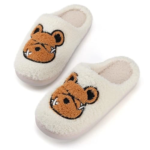 Offerta a tempo: Mishansha Pantofole Donna Uomo Inverno Antiscivolo Caldo Comode Ciabatte da Casa Carino Bianco 37-38 EU - 50% da 19.79 € a 9.99 €