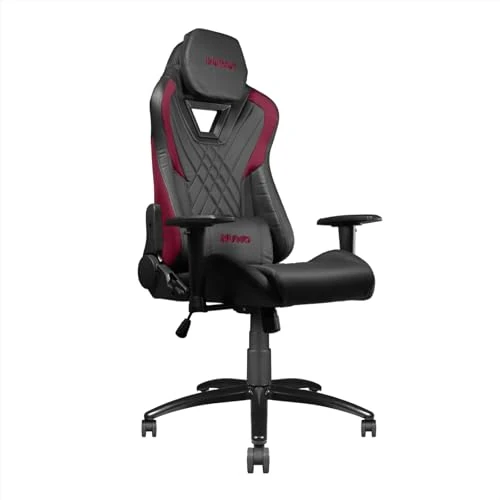 Nuwo DoXx Ergonomische gamingstoel, pc-stoel, gamingstoel, 2D-armleuningen, rugleuning en hoogte verstelbaar, lendensteun en hoofdsteun, 120 kg, rood
