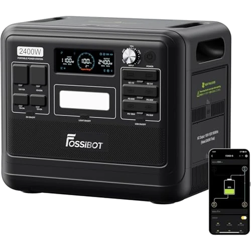 Offerta a tempo: FOSSIBOT F2400 Centrale Elettrica Portatile con Batteria LFP da 2048Wh, CA 2400W Power station, Generatore Solare Controllo tramite app cellulare, adatta per Camper e Viaggi All'aperto - 3% da 779.00 € a 759.00 €