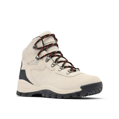 Columbia Newton Ridge Plus WP Amped, halfhoge trekking- en wandellaarzen, wolkgrijs/klaproos rood, maat 6