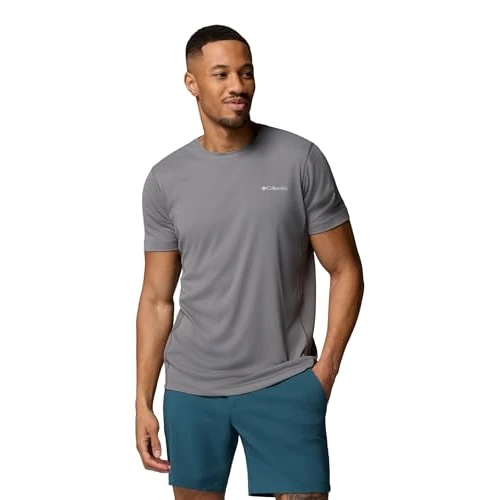 Offerta a tempo: Columbia Maglietta Tecnica a Maniche Corte Leggera Zero Rules da Uomo, Grigio Città, XXL - 45% da 32.99 € a 17.99 €