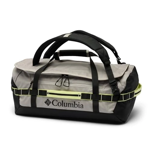 Columbia Landroamer - Bolsa de Lona Unisex de 40 L, Color Gris pedernal/Negro/Niebla cítrica, Talla única