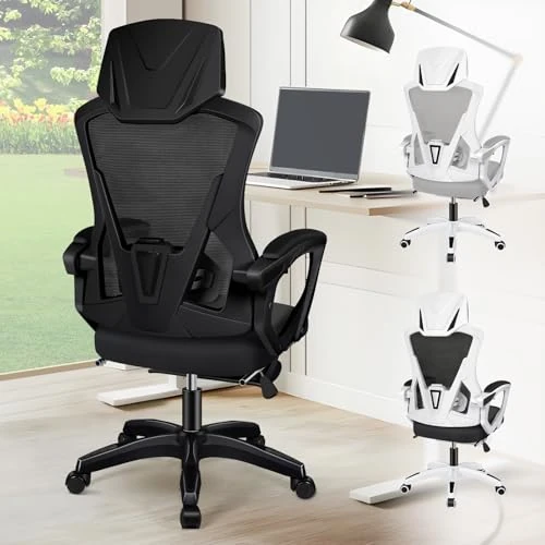 Offre limitée : ALFORDSON Chaise de Bureau Ergonomique, Siège à Haut Dossier avec Soutien Lombaire Renforcé, Assise Respirante, Réglage Hauteur, Parfait pour Maison, Études, Jeu,Noir de 92.79 € à 92.79 € (0.00% de remise)