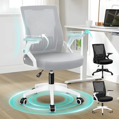 Zeitlich begrenztes Angebot: ALFORDSON Mesh Bürostuhl Chefsessel Netzstoff Ergonomie Drehstuhl, verstellbare Armlehnen,Schreibtischstuhl höhenverstellbar, Besprechungsstuhl, 360° Drehstuhl, 180 kg belastbar,Weiß Grau von 55.79 € auf 55.79 € (0.00% Rabatt)