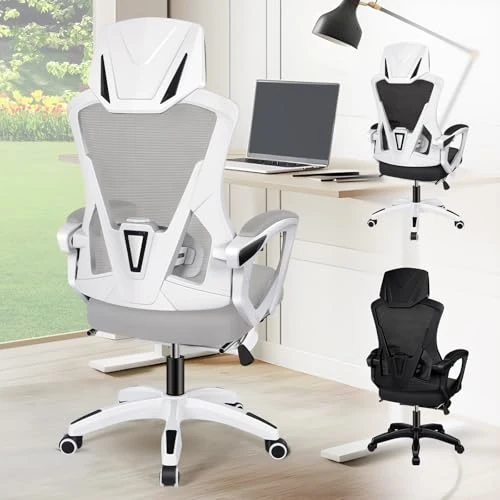 Offre limitée : ALFORDSON Chaise de Bureau Ergonomique, Siège à Haut Dossier avec Soutien Lombaire Renforcé, Assise Respirante, Réglage Hauteur, Parfait pour Maison, Études, Jeu,Gris de 92.79 € à 92.79 € (0.00% de remise)