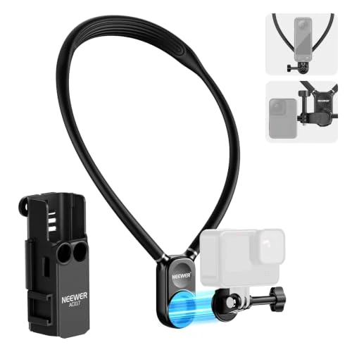 Offre limitée : NEEWER Support de Cou Magnétique avec Cage Pocket 3, Flexible à Dégagement Rapide pour Caméra d'action Compatible avec GoPro Hero 13 12 11 Max DJI Action 5 Pro Insta360 Osmo Pocket 3, pour POV, GP39 de 35.99 € à 31.99 € (11% de remise)
