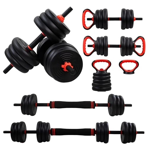 Limited-time offer: Par de mancuernas 20 Kg | Ajustables | 4 en 1 | Accesorio de pesa rusa | Barra de conexión | Portátil | Mobimax | Mobiclinic from $47.24 to $47.24 (save 0.00%)