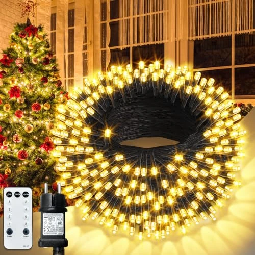 Oferta limitada: CGN Luces Navidad Exterior 35M 300 LED Guirnalda Luces Exterior con Control Remoto y Temporizador, 8 Modos IP65 Luz Arbol Navidad para Exteriores y Interior para Fiesta Jardín Balcón Boda de 26.99 EUR a 17.59 EUR (ahorro 35%)