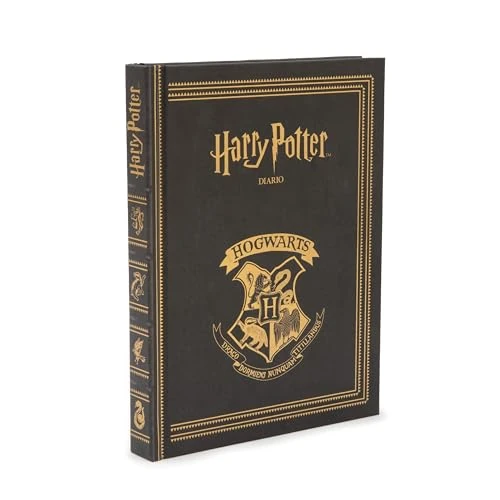 Giochi Preziosi Harry Potter School Diary 2025-2026, 10 Months, Undated, Black, School Diary, Hardcover, 14.2 x 20 cm, with Stickers