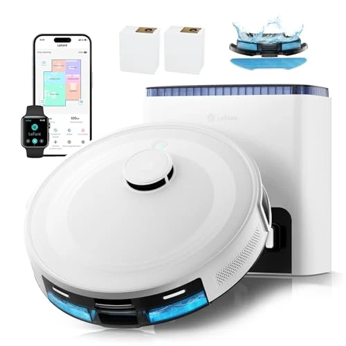 Offerta a tempo: Lefant M2L Plus Robot Aspirapolvere Lavapavimenti con Mappatura, 6000 Pa | Svuotamento Automatico 75 Giorni, 130min, Navigazione Laser dToF +Ostacoli PSD, Pulizia Personalizzata, WiFi/App/Alexa/iWatch - 64% da 499.99 € a 179.99 €