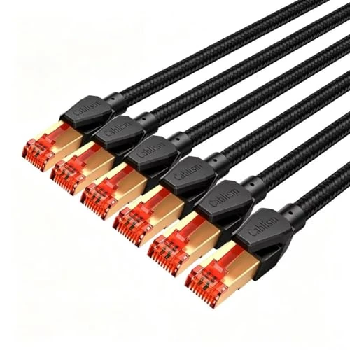 Offerta a tempo: cablism Cavo Ethernet Cat 8 3metri-6Pezzi,Cavo di rete LAN 40 Gbps schermato SFTP Internet 2000 MHz RJ45 Cavo patch placcato oro (3metri -6Pezzi) - 33% da 39.99 € a 26.85 €