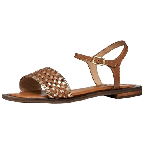 Zeitlich begrenztes Angebot: Geox Damen D Sozy QC C Flat Sandal, Camel/LT Gold, 38.5 EU von 89.95 € auf 89.95 € (0.00% Rabatt)