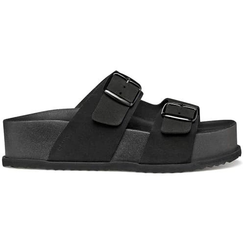Offre limitée : Geox Sandales plates D SANDYBETT High A pour femme, noir, 36 EU de 89.90 € à 81.05 € (10% de remise)