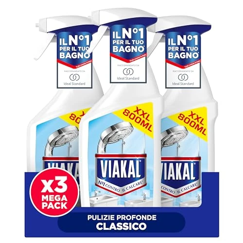 Offerta a tempo: Viakal Classico Spray Per Rimuovere Fino Al 100% Di Calcare Con Tecnologia Anti — 24% da 14,37 € a 10,99 €