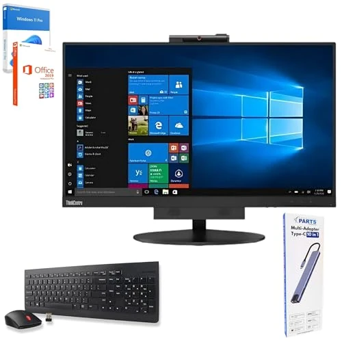 Lenovo All In One ThinkCentre TIO24 24″ Full HD | Intel Core i7 | 32GB | 1000 GB SSD | DOKING STATION 10 IN 1 WebCam Win 11 Pro 36 Meses Garantía (Ricon (Kit Teclado y Ratón Italiano)