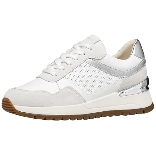 Offerta a tempo: Geox Scarpe da Ginnastica da Donna D DESYA A, Bianco/Bianco, 37 EU - 0.00% da 64.95 € a 64.95 €