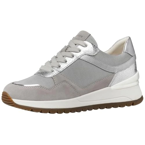Offre limitée : Geox Femme D Desya A Basket, Off White Silver, 38 EU de 83.94 € à 75.68 € (10% de remise)