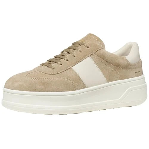 Offerta a tempo: Geox Scarpe da Ginnastica da Donna D SPHERICA ECUB-2 A, Color Crema/papiro, 41 EU - 23% da 129.90 € a 100.00 €