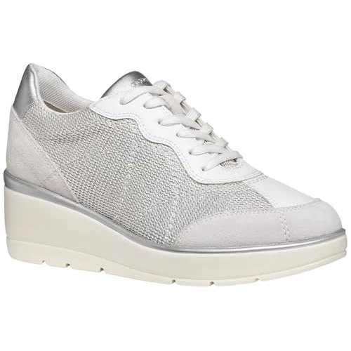 Offerta a tempo: Geox Scarpe da Ginnastica da Donna, D ILDE A, Colore Bianco, 39 EU - 40% da 119.90 € a 71.94 €