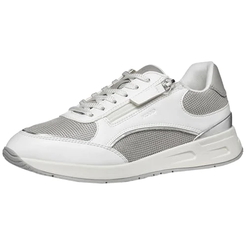 Offerta a tempo: Geox Scarpe da Ginnastica da Donna D BULMYA B, Bianco/Gonna, 41 EU - 53% da 99.90 € a 47.45 €