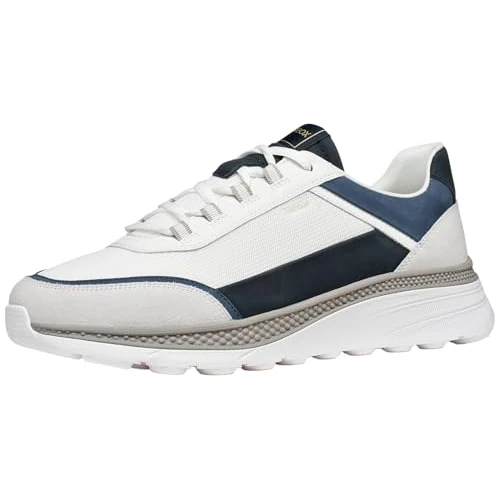 Oferta limitada: Geox Zapatillas Deportivas para Hombre U Spherca Actif X1, Color Blanco/Azul Marino, Talla 44 EU de 119.90 € a 71.94 € (ahorro 40%)