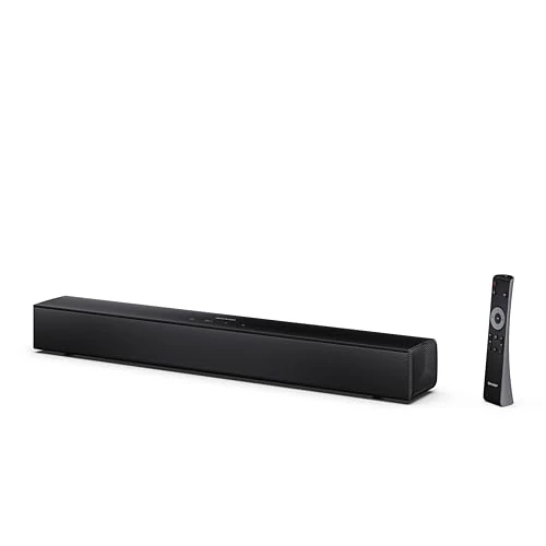 SHARP HT-SB121 2.0-Kanal-Soundbar – ROKU Ready, 120 W maximale Ausgangsleistung, Bluetooth 5.3, HDMI ARC/CEC, USB-Wiedergabe, wandmontierbar, kompatibel mit Allen TVs – Schwarz