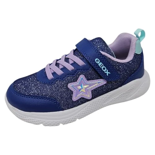 Geox J Sprintye Girl A Basket, Bleu Lilas, 25 EU