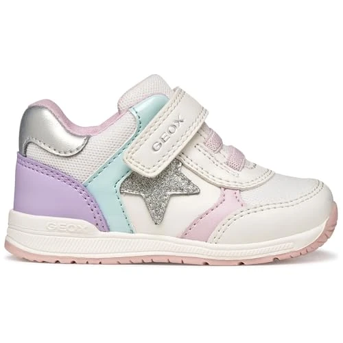 Offerta a tempo: Geox B Rishon Girl A, Scarpe Primi Passi Bimba 0-24, off White Lilac, 18 EU - 20% da 39.90 € a 31.92 €