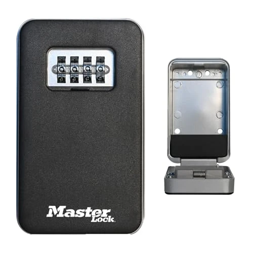 Offre limitée : Boîte à clés MASTER LOCK, montage mural, à capot, taille moyenne, utilisation en extérieur, kit d'installation, pour usage domestique de 19.89 € à 18.32 € (8% de remise)