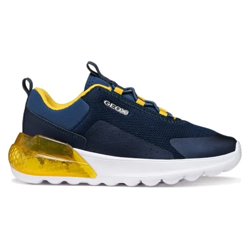 Offerta a tempo: Geox J Activart IlLUMINUS Sneaker, Navy/Yellow, 24 EU - 35% da 59.90 € a 38.99 €