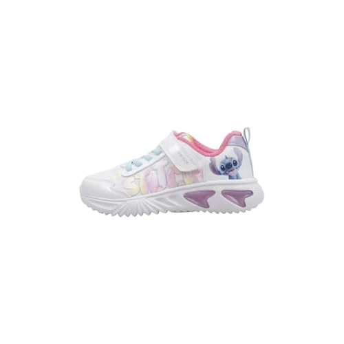 Offerta a tempo: Geox J Assister Girl B Sneaker, Bianco/Multicolore, 33 EU - 17% da 64.90 € a 54.08 €