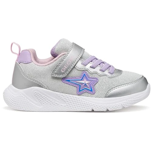 Offerta a tempo: Geox J SPRINTYE Girl A Sneaker, Argento/Lilac, 37 EU - 3% da 35.90 € a 34.99 €