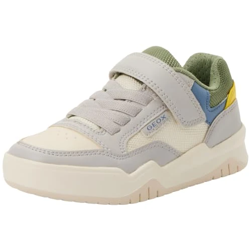 Offerta a tempo: Geox J Perth Boy E Sneaker, LT Grey/Green, 40 EU - 44% da 57.90 € a 32.43 €