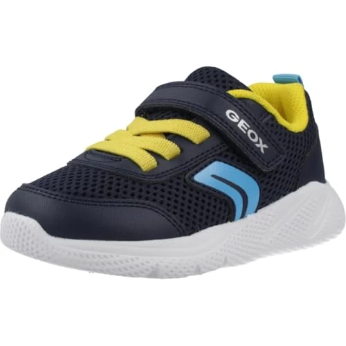 Oferta limitada: Geox Zapatillas Deportivas para niños B Sprintye Boy, Azul Marino y Amarillo., 27 EU de 39.90 € a 23.85 € (ahorro 40%)
