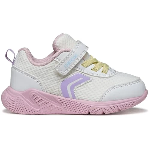Zeitlich begrenztes Angebot: Geox Baby-Mädchen B SPRINTYE Girl D Sneaker, White/PINK, 21 EU von 26.99 € auf 26.99 € (0.00% Rabatt)