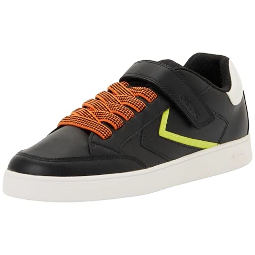 Offerta a tempo: Geox J ECLYPER Boy A Sneaker, Nero/Arancione, 30 EU - 0.00% da 31.39 € a 31.39 €