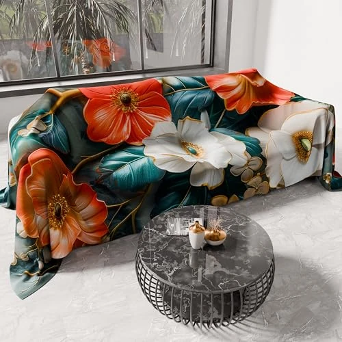Offerta a tempo: PETTI Artigiani Italiani - Telo Arredo in Microfibra, Copritutto, Copridivano 220x270 cm, Fantasia Floreale 05 18 | Telo Protettivo Lavabile, Copriletto e Copritavolo Multiuso per Divani - 42% da 35.90 € a 20.94 €