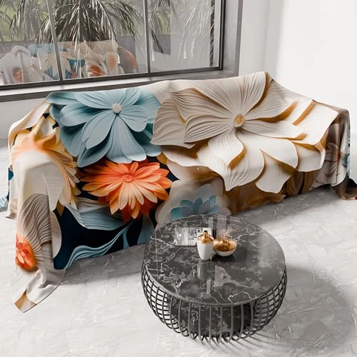 Offerta a tempo: PETTI Artigiani Italiani - Telo Arredo in Microfibra, Copritutto, Copridivano 220x270 cm, Fantasia Floreale 05 5 | Telo Protettivo Lavabile, Copriletto e Copritavolo Multiuso per Divani - 16% da 35.90 € a 30.05 €