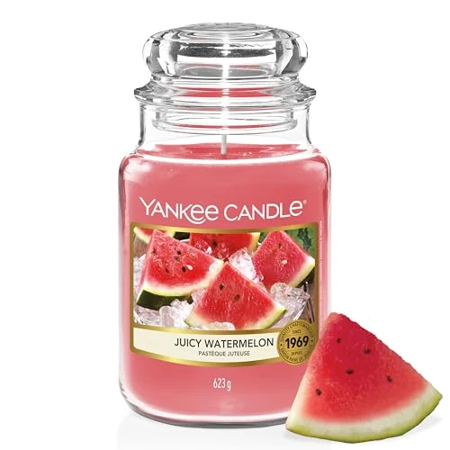 Limited-time offer: Yankee Candle Scented Candle | Juicy Watermelon Large Jar | Long Burning Candles: up to 150 Hours | Perfect Gifts for Women from 29.99 GBP to 19.62 GBP (save 35%)