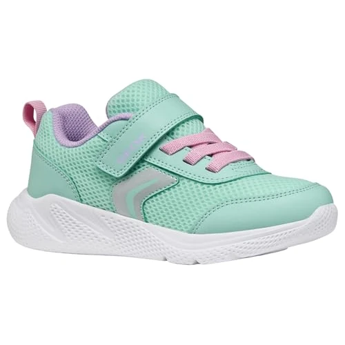Geox J SPRINTYE Girl B Sneakers, Watersea/PINK, 39 EU