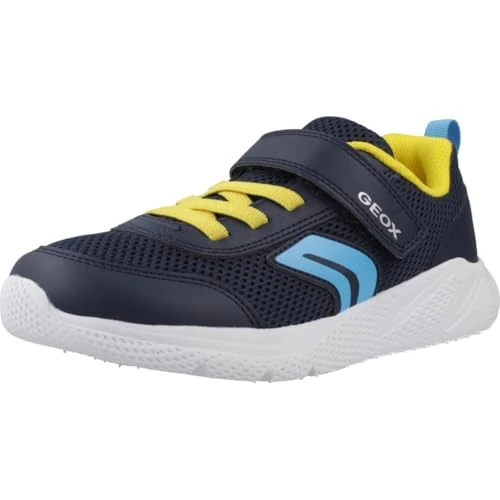 Limited-time offer: Geox J Sprintye Boy A Trainers, Navy/Yellow, 30 EU from 42.50 £ to 27.74 £ (save 35%)
