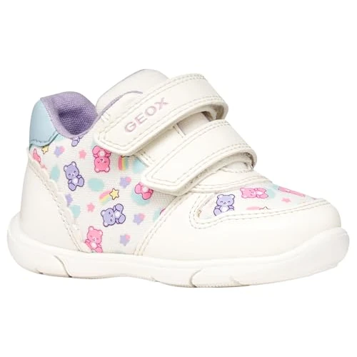 Offerta a tempo: Geox ZAPITO Girl A Sneaker, White/LT Blue, 24 EU - 38% da 44.90 € a 27.99 €