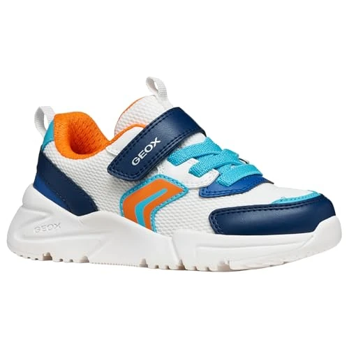 Offerta a tempo: Geox J Loftus Boy B Sneaker, Bianco/Azure, 38 EU - 54% da 57.90 € a 26.49 €